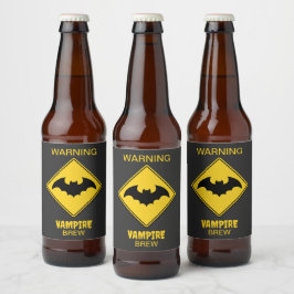 Rótulo Para Garrafa De Cerveja Vampiro Bat Wareen
