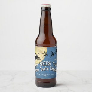 Rótulo Para Garrafa De Cerveja Vê-o quando você está bebendo, feriado