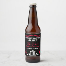 Rótulo Para Garrafa De Cerveja veredicto do Tribunal parabéns