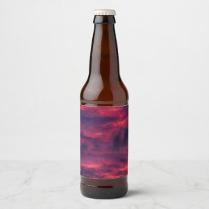 Rótulo Para Garrafa De Cerveja vermelho augural