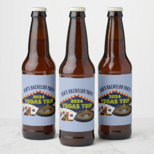 Rótulo Para Garrafa De Cerveja Viagem de despedida de solteiro personalizável Las