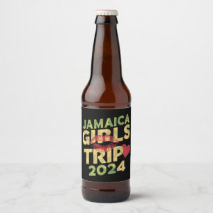 Rótulo Para Garrafa De Cerveja Viagem de Meninas Jamaica 2024 Fim de Semana Féria