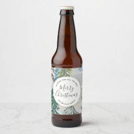 Rótulo Para Garrafa De Cerveja Vinhetas de inverno encantadas