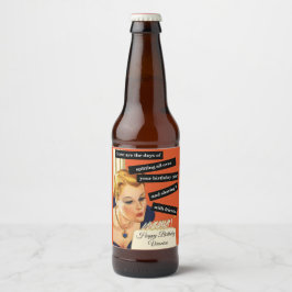 Rótulo Para Garrafa De Cerveja Vintage Engraçada Aniversário Espoliando Velas