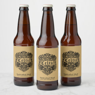 Rótulo Para Garrafa De Cerveja Vintage Irish Celtic Knots