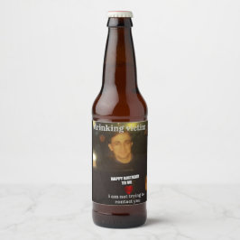 Rótulo Para Garrafa De Cerveja vítima bebendo