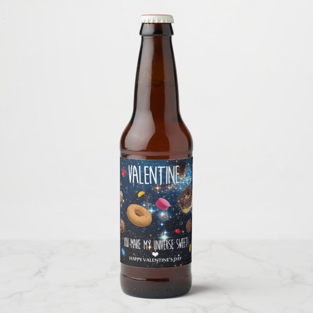 Rótulo Para Garrafa De Cerveja Você faz meu Namorados doce do universo (Frente)