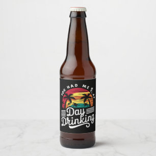 Rótulo Para Garrafa De Cerveja Você Me Conquistou no Dia de Bebida Funny Retro Pr