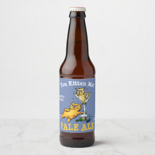 Rótulo Para Garrafa De Cerveja Você Me Gatou Um Cartoon Personalizado