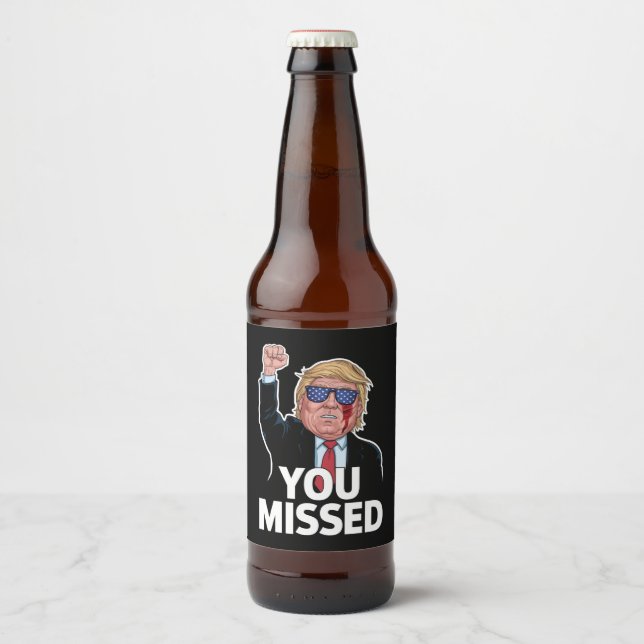 Rótulo Para Garrafa De Cerveja Você Perdeu Donald Trump (Frente)