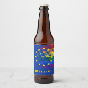 Rótulo Para Garrafa De Cerveja Votar Para O Nosso Orgulho Eleitoral Europeu Rainb