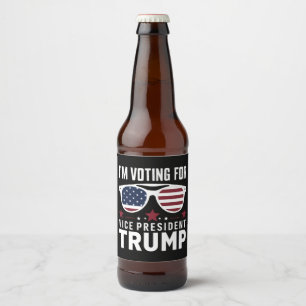 Rótulo Para Garrafa De Cerveja Voto Para A Eleição Do Vice-Presidente Trump 2024