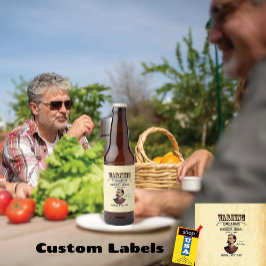 Rótulo Para Garrafa De Cerveja Wyatt Earp ⚖️ Lawman Marshall Old Tombstone