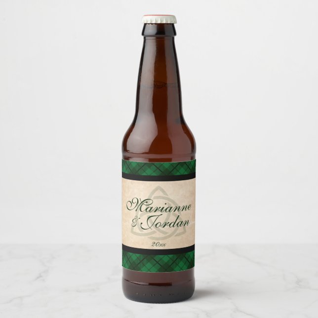 Rótulo Para Garrafa De Cerveja Xadrez Celta (Frente)
