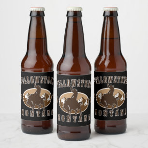 Rótulo Para Garrafa De Cerveja Yellowstone Montana