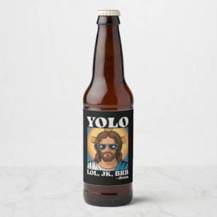 Rótulo Para Garrafa De Cerveja YOLO LOL JK BRB Jesus Engraçado Páscoa