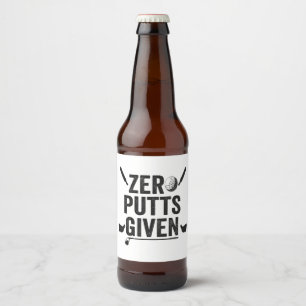 Rótulo Para Garrafa De Cerveja Zero Putts Dando Um Golfe Engraçado O Pai De Golfe