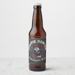 Rótulo Para Garrafa De Cerveja Zombie Hunter Apocalyptic Brew Legal