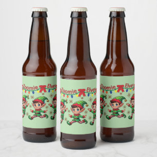 Rótulo Para Garrafa De Cerveja Zoomie Elves Natal