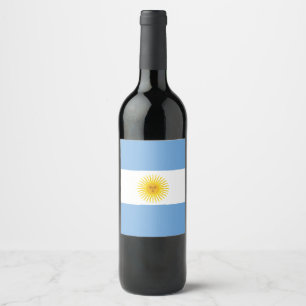 Rótulo Para Garrafa De Vinho Bandeira da Argentina
