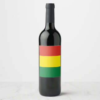 Rótulo Para Garrafa De Vinho Bandeira da Bolívia