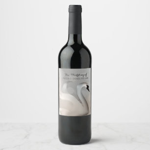 Rótulo Para Garrafa De Vinho Belo vinho branco e prateado elegante