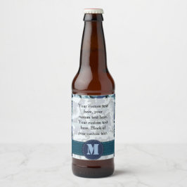 Rótulo Para Garrafa De Vinho camuflagem do marinho