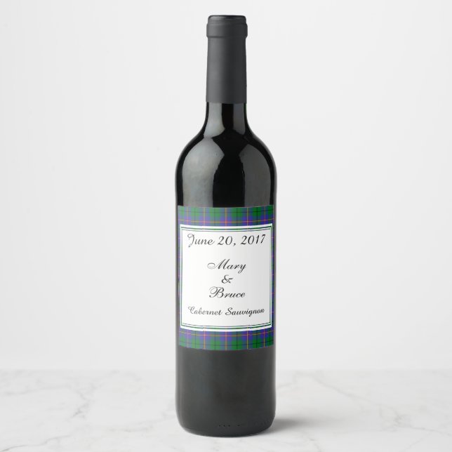Rótulo Para Garrafa De Vinho Carmichael Scottish Weding Wine Label (Frente)