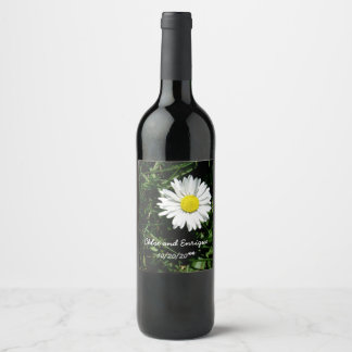 Rótulo Para Garrafa De Vinho Casamento personalizado de margarida