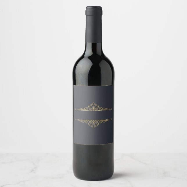 Rótulo Para Garrafa De Vinho Crio Próprio Elegante Personalizado (Frente)