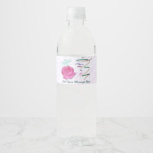 Rótulo Para Garrafa De Vinho Dia de as mães e Confetti