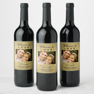 Rótulo Para Garrafa De Vinho Dourado apetite pelo favorito da garrafa fotográf