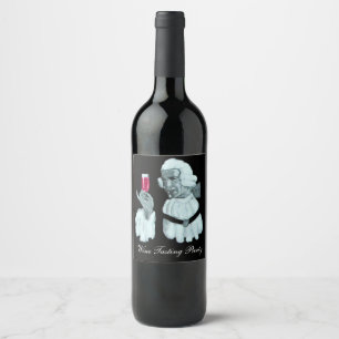 Rótulo Para Garrafa De Vinho FESTA DE PROVANDOS DE VINHO SOMMELIER,Preto