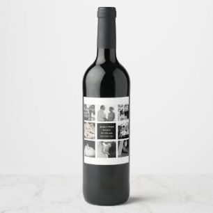 Rótulo Para Garrafa De Vinho FOTO COLAGE Vow Reneways Chic.