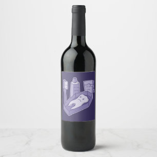 Rótulo Para Garrafa De Vinho funeral de dente