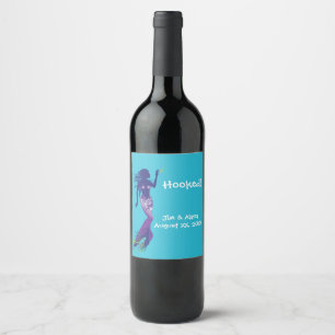 Rótulo Para Garrafa De Vinho Gancho da sereia e do ouro
