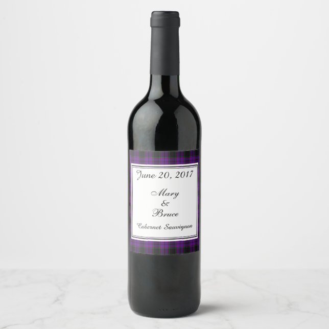 Rótulo Para Garrafa De Vinho Laird Scottish Weding Wine Label (Frente)