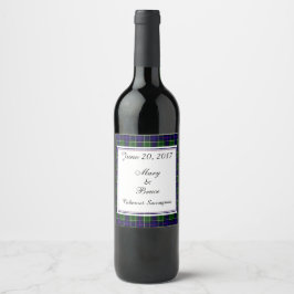 Rótulo Para Garrafa De Vinho Leslie Scottish Wedding Wine Label