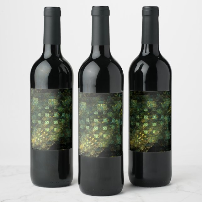 Rótulo Para Garrafa De Vinho Luzes na Abstrato Art da cidade (Garrafas)