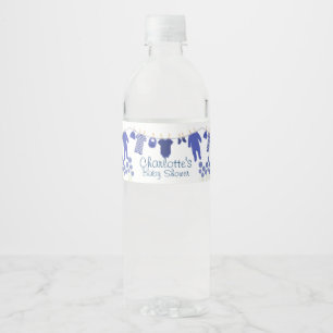 Rótulo Para Garrafa De Vinho Marinho chá de fraldas pequeno da roupa