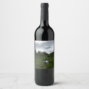 Rótulo Para Garrafa De Vinho O caribu Plains a ponte