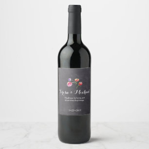 Rótulo Para Garrafa De Vinho Painéis de cristais, Dom de flor de água
