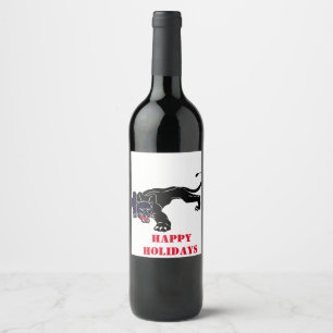 Rótulo Para Garrafa De Vinho Pantera preta