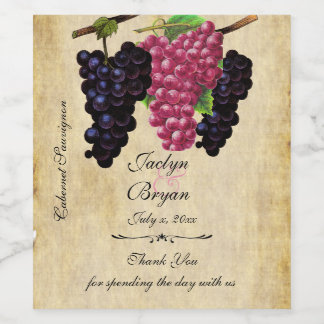 Rótulo Para Garrafa De Vinho Papel Russo, Vintage, Vinho De Casamento, Personal
