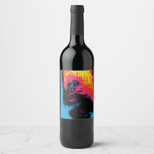 Rótulo Para Garrafa De Vinho pimenta e plástico silenciados