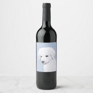 Rótulo Para Garrafa De Vinho Pintura de Kuvasz - Arte de Cachorro Original Boni