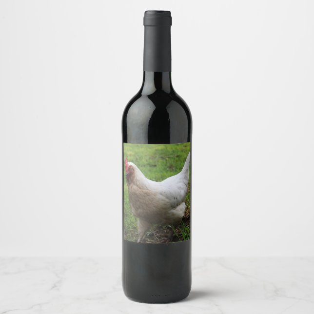 Rótulo Para Garrafa De Vinho Pokey a galinha (Frente)