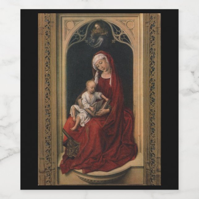Rótulo Para Garrafa De Vinho Rótulo da garrafa de vinho Madonna e Child (Rótulo Único)