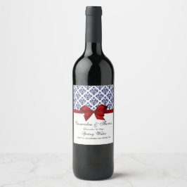 Rótulo Para Garrafa De Vinho Rótulo da garrafa de vinho Red H Marinho Vintage W