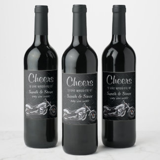 Rótulo Para Garrafa De Vinho Rótulo de Vinho da Boate de Moto